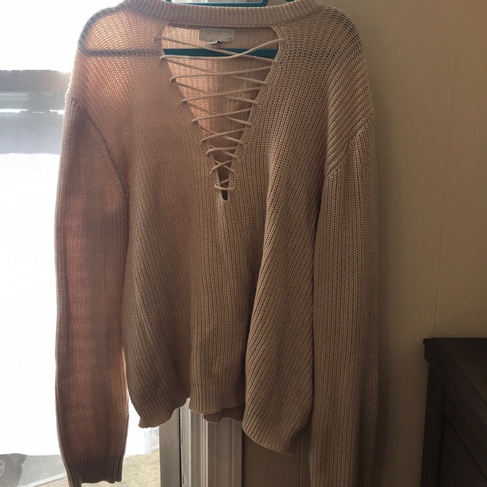 Forever 21+ beige knitted sweater